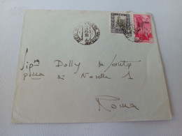 LETTERA CON 50 CENTESIMI POSTA AEREA LIBIA + 50 CENTESIMI COLONIE ITALIANE LIBIA-1942 - Libya