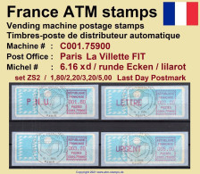 France ATM Stamps C001.75900 Michel 6.16 Xd Series ZS2 Last Day / Crouzet LSA Distributeurs Automatenmarken Frama Lisa - Viñetas De Franqueo [ATM]