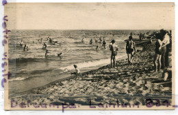 - 6 - CANET  PLAGE - ( P.-O. ), L'Heure Du Bain, Animation, Baigneurs, Petit Format, Glacée, écrite, 1949, TBE, Scans. - Canet Plage