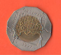 Croazia 25 Kuna 1997 Croatia ONU Republic Hrvatska Croatie Bimetallic Coin - Croatia