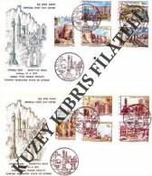 Turkish Cyprus (TRNC) - 1975 - "Regular Issue Stamps With The Touristic Subjects" - FDC - Cartas & Documentos