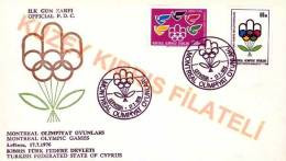 Turkish Cyprus (TRNC) - 1976 - "MONTREAL OLYMPIC GAMES" - FDC - Lettres & Documents