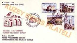 Turkish Cyprus (TRNC) - 1977 - "TURKISH WORKS IN CYPRUS" - FDC - Lettres & Documents