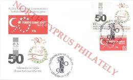 2013 TURKISH CYPRUS, ZYPERN,CHYPRE "Anniversaries And Events" FDC - Lettres & Documents