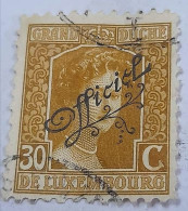 Luxembourg 1924, Scott O104, VF, Overprinted.. Official.. - 1921-27 Charlotte Front Side
