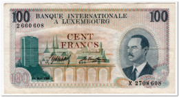 LUXEMBOURG,100 FRANCS,1968,P.14,aVF - Luxembourg