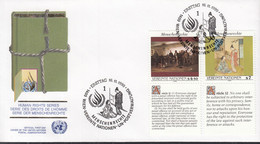 UNO  WIEN  108-109, Englisch, FDC, Menschenrechte, 1990 - FDC