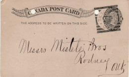 CANADA 1894  POSTCARD  SENT FROM TILSONBURG - Briefe U. Dokumente