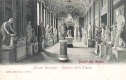 ITALIE - Saluti Da Roma - Museo Vaticana - Galleria Delle Statue - Carte Postale Ancienne - Kerken