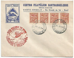 Brazi, 1954 Cover Commemorative Cancel National Corn Festival Industrial & Agriculture Livestock Exhibition Santo Ângelo - Covers & Documents