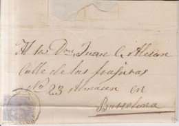 Año 1879 Edifil 204 Alfonso XII Carta De Sant LLorens D'Hortons A Barcelona Cristoful Planas - Cartas & Documentos