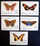 Argentina 1985 Butterflies Complete Set MNH - Unused Stamps