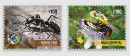 Argentina 2022 Mercosur Insects Ant, Bee, Flower Complete Set MNH - Nuevos