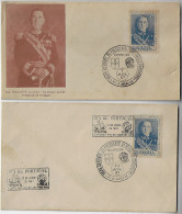 Brazil 1957 2 Cover Stamp + Commemorative Cancel Visit Of The President Of Portugal General Craveiro Lopes - Lettres & Documents