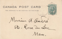 CANADA 1912  POSTCARD  SENT FROM SAINT-BONIFACE - Cartas & Documentos