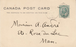 CANADA 1912  POSTCARD  SENT FROM SAINT-BONIFACE - Lettres & Documents