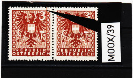 MOOX/39 ÖSTERREICH 1945 Michl 697  PLATTENFEHLER " Senkrechter Farbstrisch "  ** Pstfrisch SIEHE ABBILDUNG - Errors & Oddities