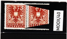 MOOX/40 ÖSTERREICH 1945 Michl 697  PLATTENFEHLER " Senkrechter Farbstrisch "  ** Pstfrisch SIEHE ABBILDUNG - Abarten & Kuriositäten