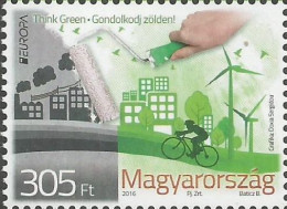 Hungary Ungarn Hongrie 2016 Europa CEPT Think Green Stamp Mint - Nuevos