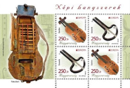 Hungary Ungarn Hongrie 2014 Europa CEPT Old Music Instruments Block Of 2 Sets Mint - 2014