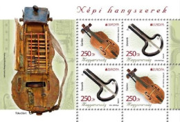 Hungary Ungarn Hongrie 2014 Europa CEPT Old Music Instruments Block Of 2 Sets Mint - Nuovi