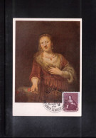 Germany DDR 1957 Art - Rembrandt Painting Interesting Maximum Card - Rembrandt