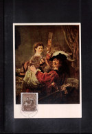 Germany DDR 1956 Art - Rembrandt Painting Interesting Maximum Card - Rembrandt