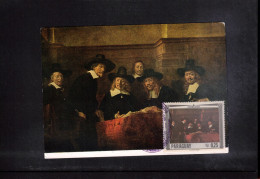 Paraguay 1967 Art - Rembrandt Painting Interesting Maximum Card - Rembrandt