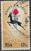 SOUTH AFRICA 1969 South African Games, Bloemfontein - 121/2c - Springbok And Olympic Torch FU - Gebraucht