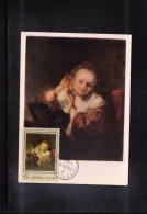 Russia USSR 1977 Art - Rembrandt Painting Interesting Maximum Card - Rembrandt