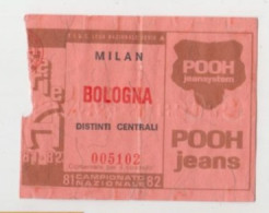 1981/82  MILAN - BOLOGNA  #  Calcio  #  Ingresso  Stadio / Ticket  005102 - Eintrittskarten