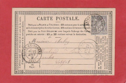 Carte Postale - 15C Type Sage - Vosges - Bains En Vosges Vers Arches 1877 - Cartes Précurseurs