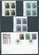 Canada # 1294-1295-1296 UL. PB. MNH + Combo FDC -Christmas 1990 - Native Nativity - Blocs-feuillets