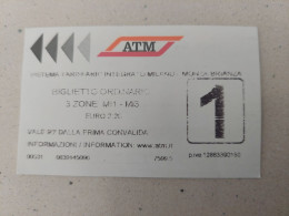 Italy Milan Metro Ticket 2023 - Europe