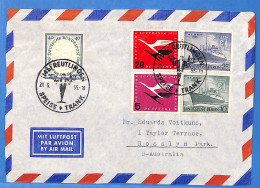 Berlin West 1955 Lettre Par Avion De Reutlingen (G21755) - Cartas & Documentos
