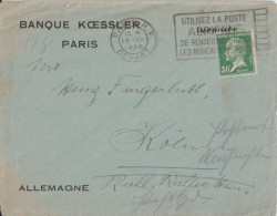 1928 - PASTEUR 30c YT 174 SEUL Sur LETTRE "IMPRIMES" De PARIS => ALLEMAGNE ! - 1922-26 Pasteur