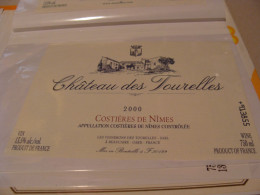 Etiquette De Vin Jamais Collée Wine Label  Weinetikett 1 Etiquettes Languedoc Roussillon Costieres De Nimes Tourelles - Languedoc-Roussillon