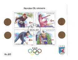 Vainqueurs Norvégiens Aux Jeux Olympiques. - Blocchi & Foglietti