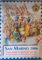 SAN MARINO 2006 FOLDER ANNATA COMPLETA + BF + LIBRETTO ** MNH - Full Years