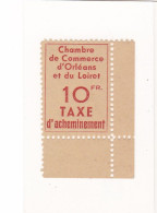 FRANCE - TIMBRE DE GREVE - 1953 - CHAMBRE DE COMMERCE D'ORLEANS - 10 F ROUGE-BRIQUE SUR JAUNE - N° 3 - NEUF - Sellos