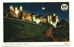 Dover Castle By Floodlight Photo Card Kent England Htje - Dover