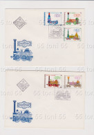 1984 - Historic Steam Locomotives, Mi- 3278/82, 5v.-2 FDC  Bulgaria/ Bulgarie - FDC