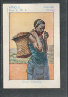 Chromo Afrique Occidentale Femme Cadondo  Chocolat CEMOI  Bien 75 X 50 Mm  Colonies Françaises - Andere & Zonder Classificatie