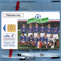 Télécarte France 5 U NSB Candia Equipe De France Football T2G 03/98 6500 Ex. Zidane Deschamps Bartez Thuram.... - 5 Unità