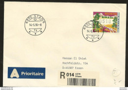 235 - 54 - Enveloppe Recommandée Envoyée De Stans 1996 - Timbre D'automate - Automatic Stamps