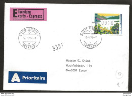 235 - 48 - Enveloppe Exprès Envoyée De Bern 1996 - Timbre D'automate - Sellos De Distribuidores