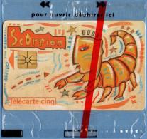 Télécarte France 5 U NSB Scorpion 06/94 6000 Ex. (cote 30€) Zodiaque - 5 Unités