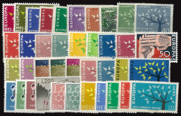 EUROPE EUROPA CEPT 1962 COMPLETE YEAR MNH ** (18 STATES - 39 STAMPS) OFFER! - 1962