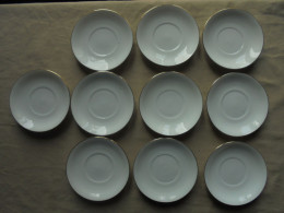 Vintage - Petit Lot De 10 Soucoupes En Porcelaine De Chine - Altri & Non Classificati