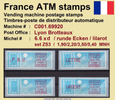 France ATM Stamps C001.69920 Michel 6.6 Xd Series ZS3 Neuf / MNH / Crouzet LSA Distributeurs Automatenmarken Frama Lisa - Timbres De Distributeurs [ATM]